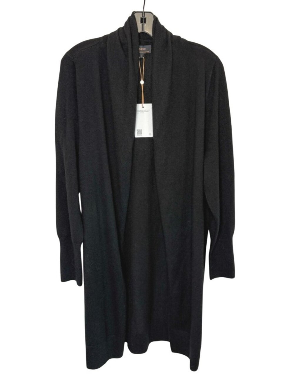 Quince Mongolian Cashmere Duster Cardigan Sweater Black NWT - Size L